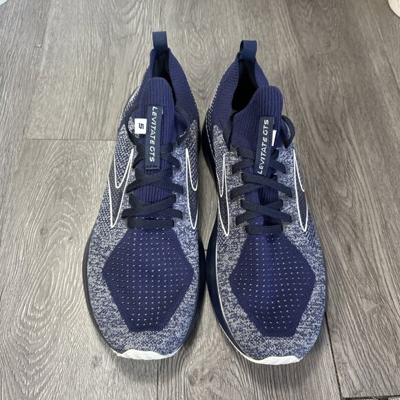 Men’s SAMPLE Brooks Levitate GTS 5 Knit Blue  Running Shoes Size 9 NEW main image 6